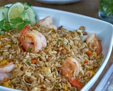 Receta: Arroz Frito Langostinos Estilo Tailandés