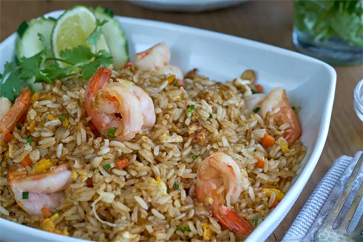 Receta: Arroz Frito Langostinos Estilo Tailandés