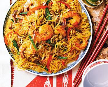 Singapur Noodles – Fideos de arroz salteados estilo Singapur