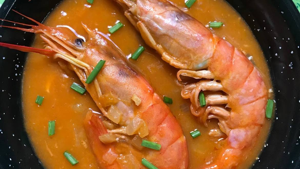Langostinos en salsa marinera