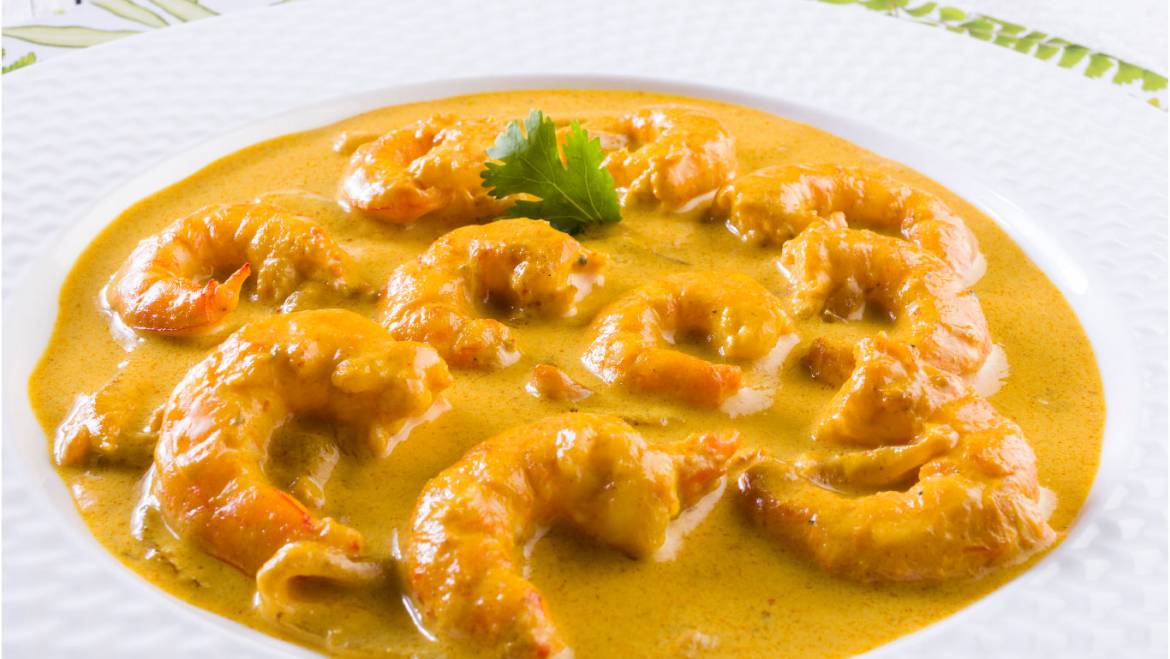 Receta de Langostinos al  Curry