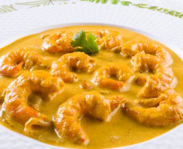 Receta de Langostinos al  Curry